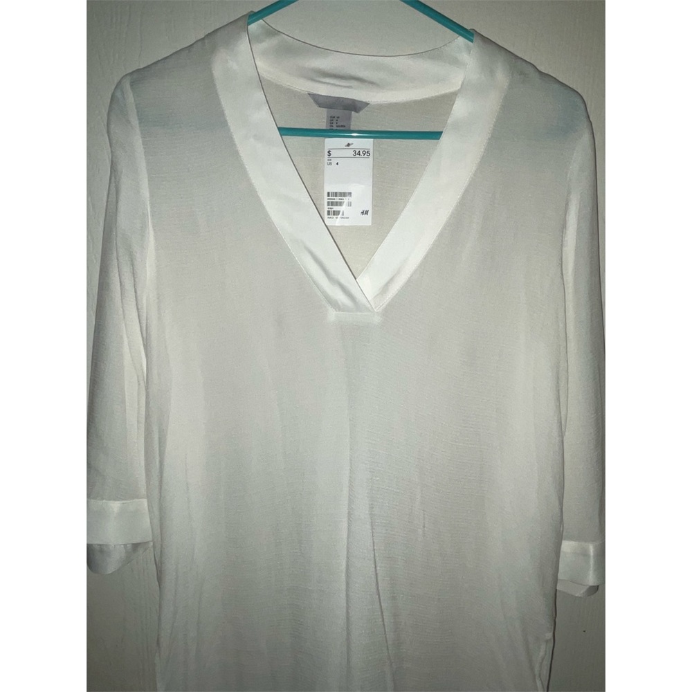 Sheer White H&M Blouse